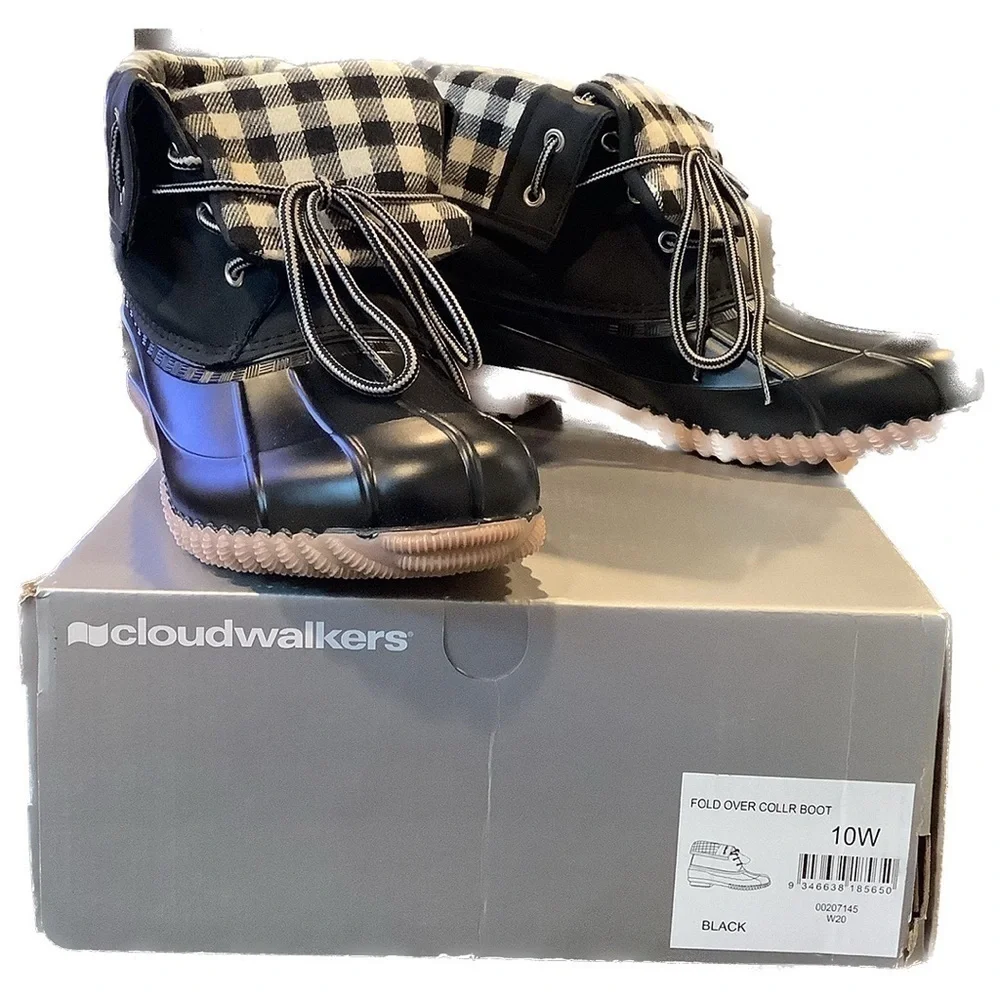 Cloudwalkers WIDE FIT 7W & 10W Fold Over Collar Weather Boots (HY08)